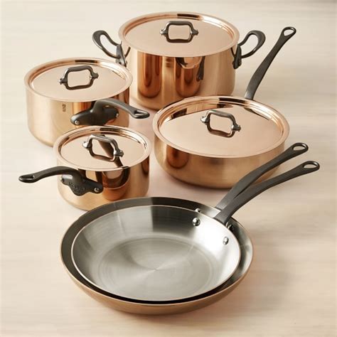 Mauviel M250c Copper 10 Piece Cookware Set Williams Sonoma