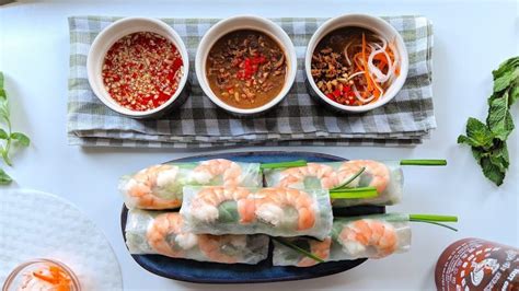 Easy Vietnamese Spring Rolls Gỏi Cuốn W Peanut Sauce