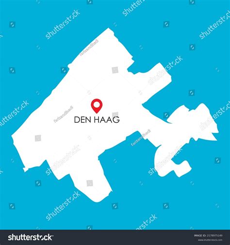 silhouette map den haag netherlands location stock vector royalty   shutterstock