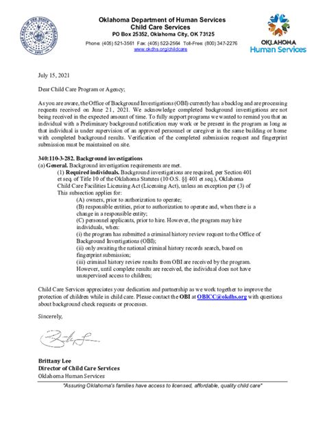 Fillable Online Form Lt T Okdhs Letterhead In Color Fax Email