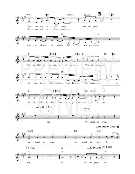 You Are Great Lead Sheet, Lyrics, & Chords | Darlene Zschech | WorshipHouse Media