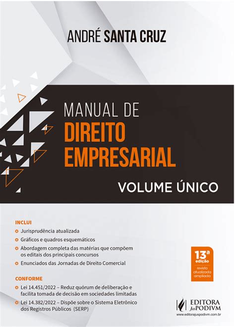 Manual De Direito Empresarial Volume Unico Livraria Cidade