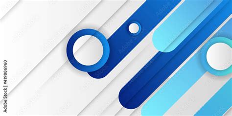 Circle Composition Abstract Background Vector Paper Layer Circle Blue