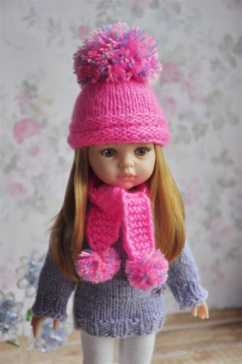 Шапка и шарф для куклы Паола Рейна - Бэйбики | Куклы, Детское вязанье ...