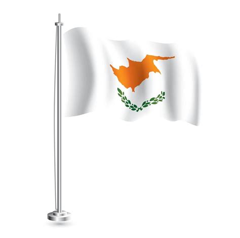 Cypriot Flag. Isolated Realistic Wave Flag of Cyprus Country on ...