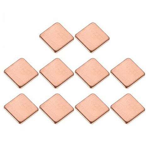 20 Pack 15 X 15 X 1 5mm Copper Pad Thermal Kit IC Chips Heatsink Cooler