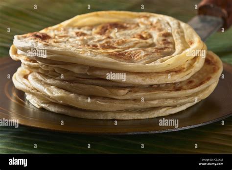 Parathas On Tawa Indian Flat Bread Stock Photo Alamy