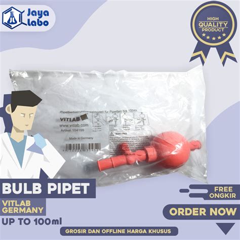 Jual VITLAB Pipet Filler 100 Ml Rubber Bulb Bola Hisap Karet Ball