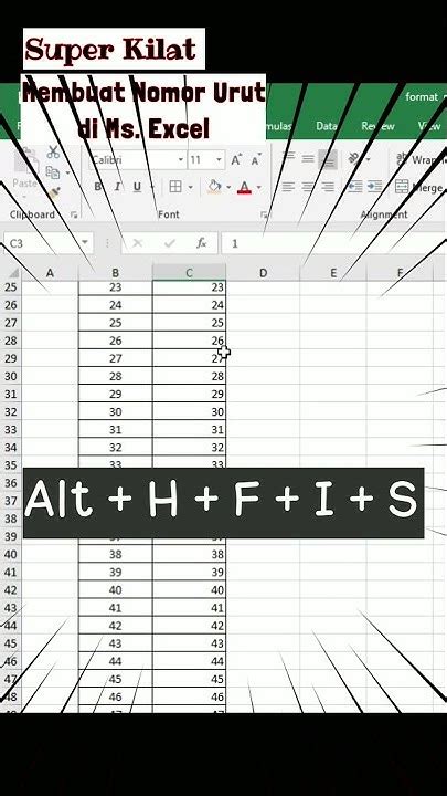 Super Kilat Membuat Nomor Urut Di Msexcel Msexcel Trik Office