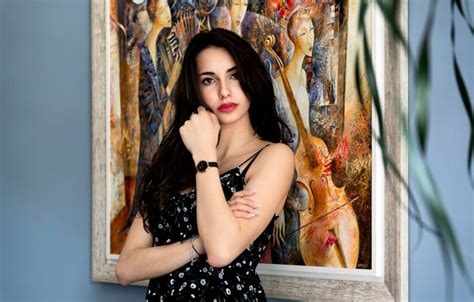 Wallpaper Look Sexy Pose Model Brunette Beauty Nicole For Mobile And Desktop Section