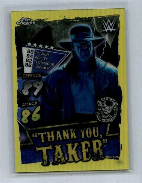 Topps Wwe Chrome Slam Attax Yellow Refractor Undertaker