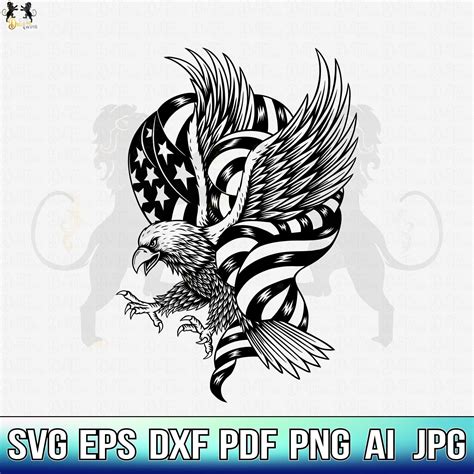 Eagle Skull Svg Eagle With Flag Svg Eagle USA Svg American Eagle