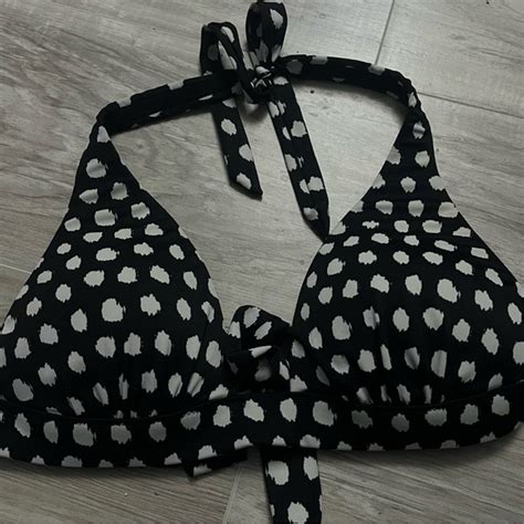 Victoria S Secret Swim Victorias Secret Vs Black With White Dots Bikini Top M Poshmark