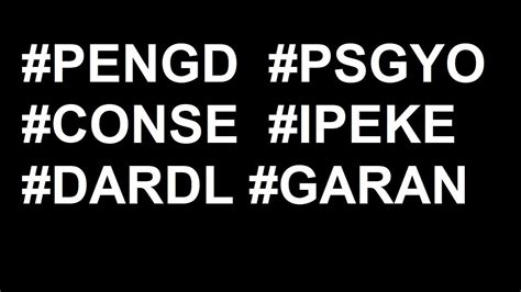 PENGD PSGYO CONSE IPEKE DARDL GARAN BORSA HİSSE teknikanaliz