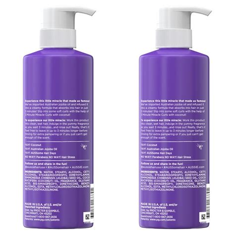 For Curly Hair Aussie Paraben Free Miracle Curls 3 Minute Miracle W