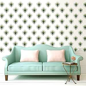 Divinedesigns Peacock Feathers Wall Sticker Pvc Vinyl X Inch