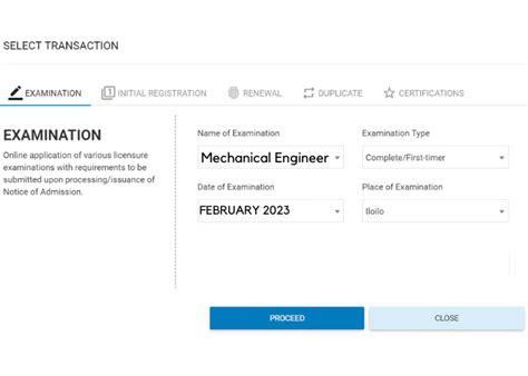 Mechanical Engineers Board Exam Schedule Filing Requirements