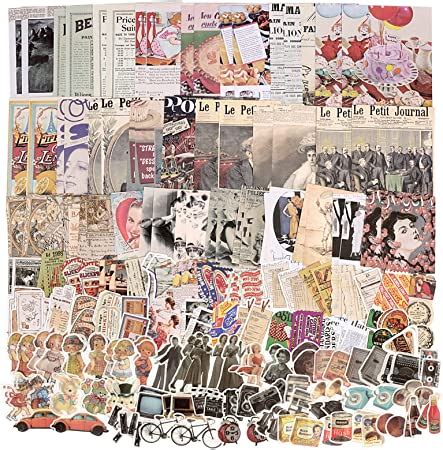 Amazon Draupnir 200pcs Vintage Junk Journal Supplies Scrapbook