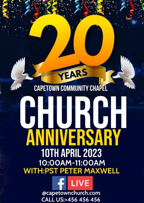 Church Anniversary Flyer Template 1 Postermywall