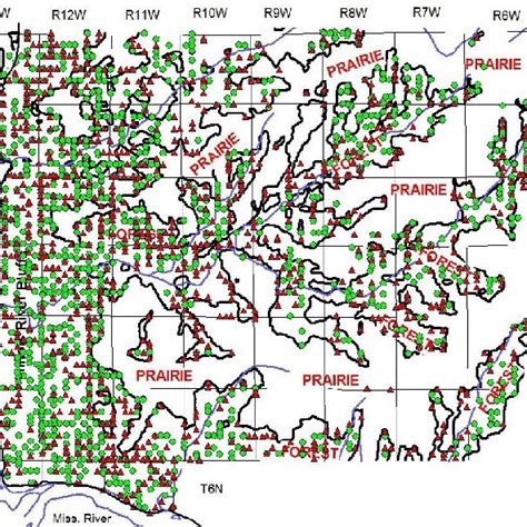 Map Of Greene Jersey And Macoupin Counties Red Lines Indicate County