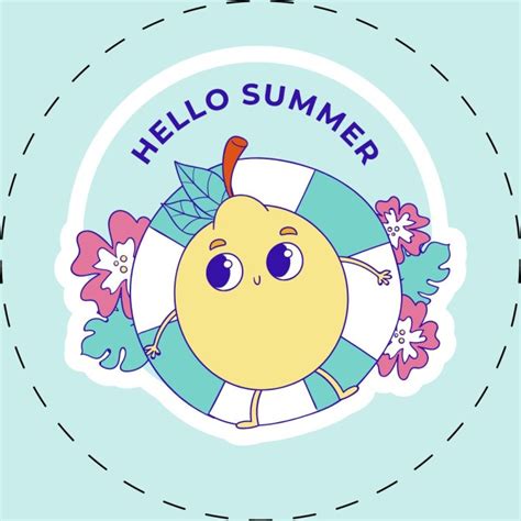 Design This Cute Hand Drawn Hello Summer Coaster Ready Made Template