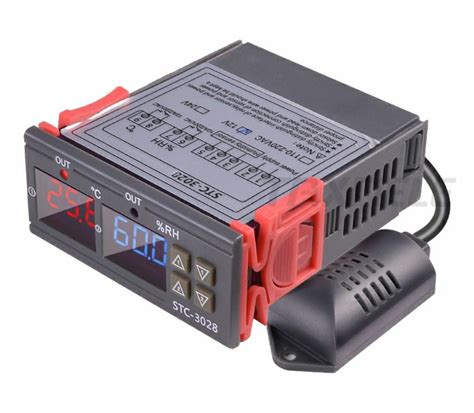 Регулятор температуры и влажности STC-3028 220В, -20 ~ +80°C, с ...