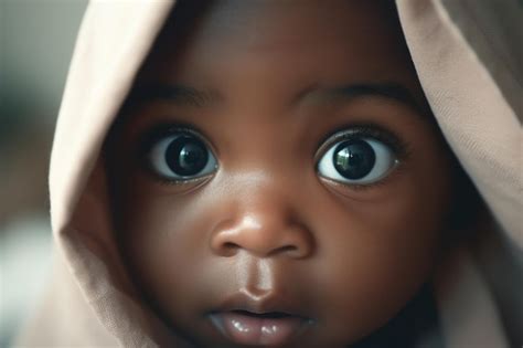 African American Baby With Blue Eyes