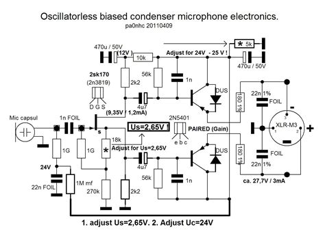 Condenser Mic Preamp Schematic Simple Condenser Mic Preamp C