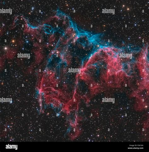 Ngc 6995 The Bat Nebula Part Of The Veil Nebula In Cygnus Stock Photo