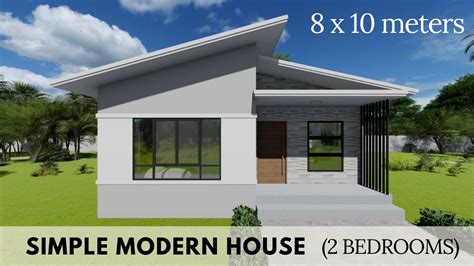 Small House Design 8x10 Meters 80sqm 2 Bedrooms YouTube