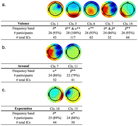 Scalp Topographies Of Independent Component Clusters And Their