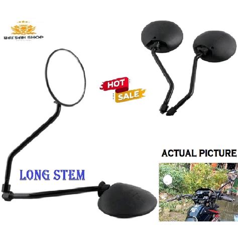 SUZUKI Burgman CIRCLE MOTORCYCLE SIDE MIRROR LONG STEM BLACK STEM