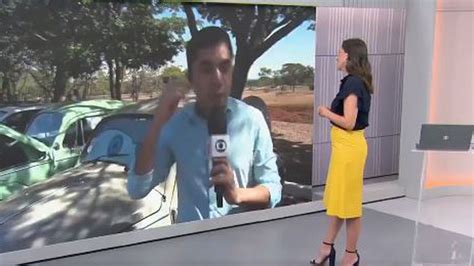 Rep Rter Da Globo Comete Gafe Ao Vivo Hor Rio De P Ca Veja V Deo