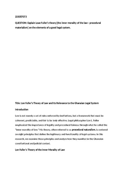 Lon Fuller The Morality Of Law 6