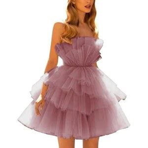 Samho Tulle Off Spalla Abiti Ritorno A Casa Puffy Prom Dress Breve