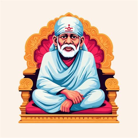 Premium Vector | Sathya sai baba illustration