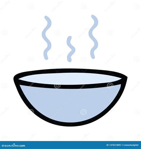 Cute Cartoon Hot Soup Stock Vector Illustration Of Hand