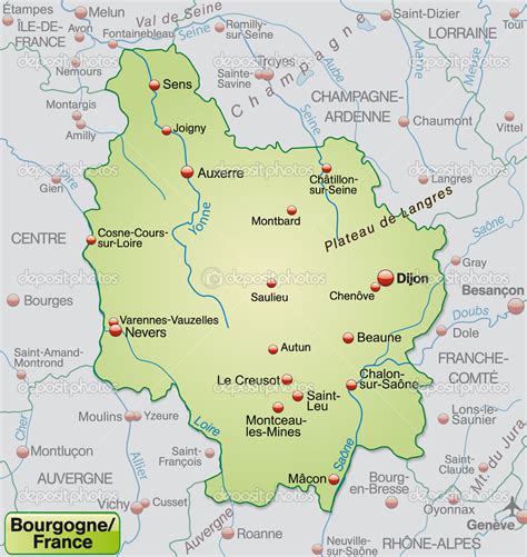 Bourgogne Wine Map