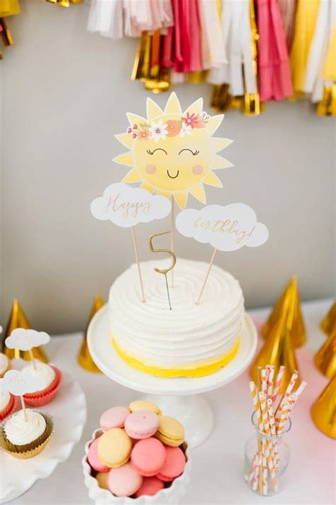 Printable Sunshine And Clouds Cake Topper You Are My Sunshine Etsy