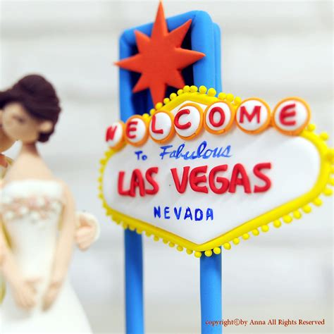 Wedding Las Vegas Custom Cake Topper Decoration T Keepsake Etsy