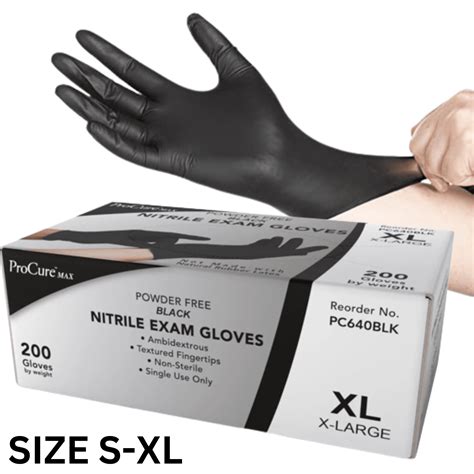 Gloves Nitrile Black Visitchilecl