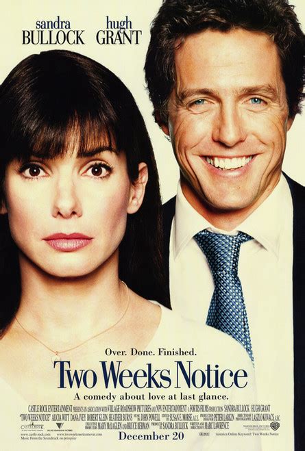 Two Weeks Notice Movie Poster Print 27 X 40 Item Movah2722