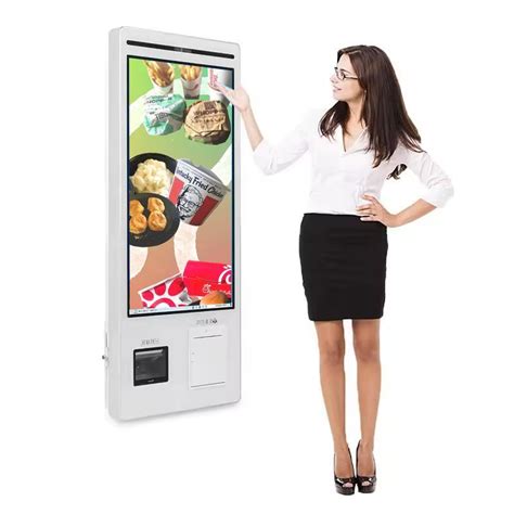 24inch Floor Stand Android Self Service Ordering Kiosk With Card Reader