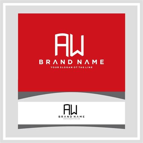 Premium Vector Modern Monogram Initial Letter Aw Logo Design Template