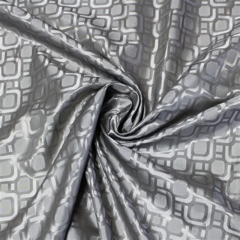 Doublure jacquard Art déco gris vendu au metre