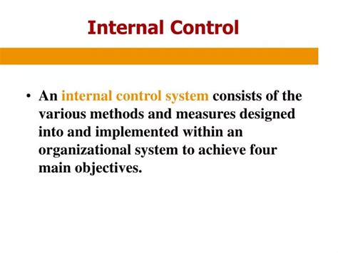 Ppt Internal Control Powerpoint Presentation Free Download Id4095460