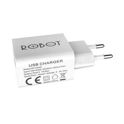 CHARGER ROBOT ADAPTER DUAL USB PORT RT C04S MDP IT And Electronic