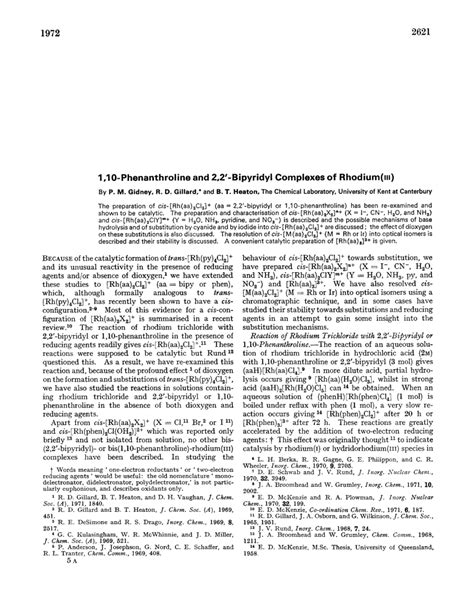 (PDF) 1,10-Phenanthroline and 2,2?-bipyridyl complexes of rhodium(III)