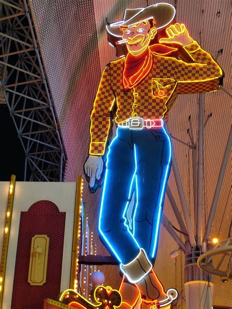 Cowboy Neon Sign Vegas Vic in Downtown Las Vegas, Nevada - Encircle Photos