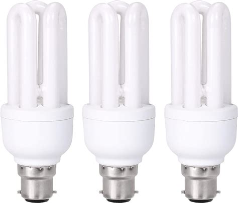 Energy Saving Light Bulbs Bayonet 3 Pack CFL Low Energy Light Bulbs